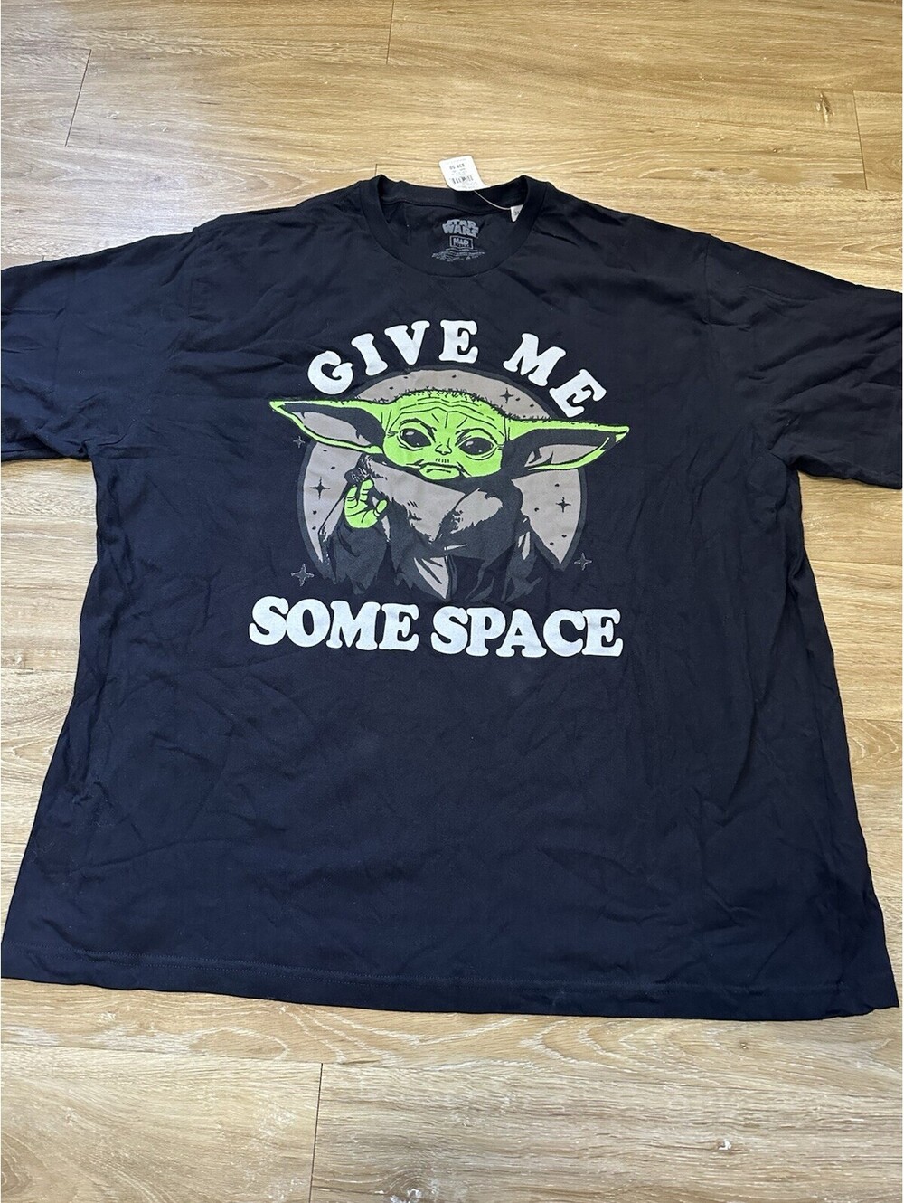 New Men's 3XL Big & Tall Star Wars Mandalorian GROGU Baby Yoda Black T-Shirt